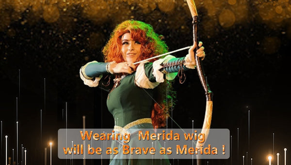 Merida Wig Orange Wig Tinker Bell Princress Belle Ariel Rapunzel Wig Brown Red Blonde Long Synthetic Cosplay Women Wig | Vimost Shop.