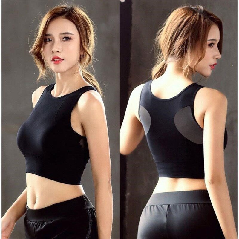 Sexy Back Yoga Bra Solid Cross Sports Tank Top Fast Dry Vest | Vimost Shop.