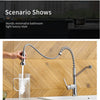 Modern Polished Chrome Brass Kitchen Sink Faucet Pull Out Single Handle Swivel Spout Vessel Sink Mixer Tap