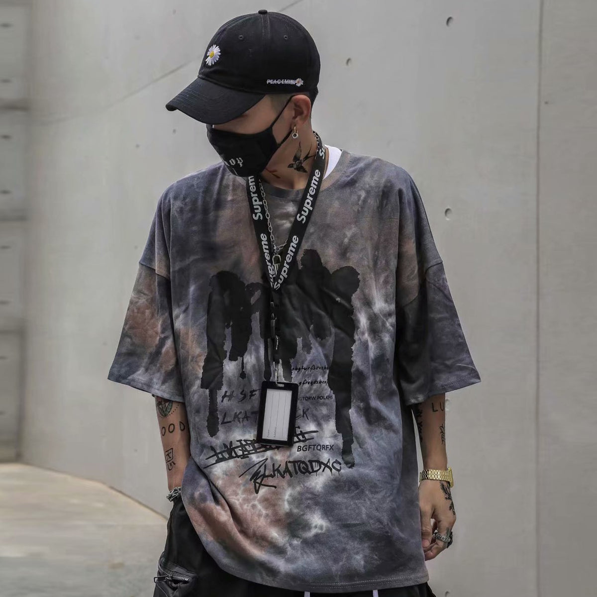 Tie Dye Print T Shirt Men Vintage Casual Cotton Tshirt Male Harajuku Streetwear Short Sleeve Shirts Hip Hop | Vimost Shop.