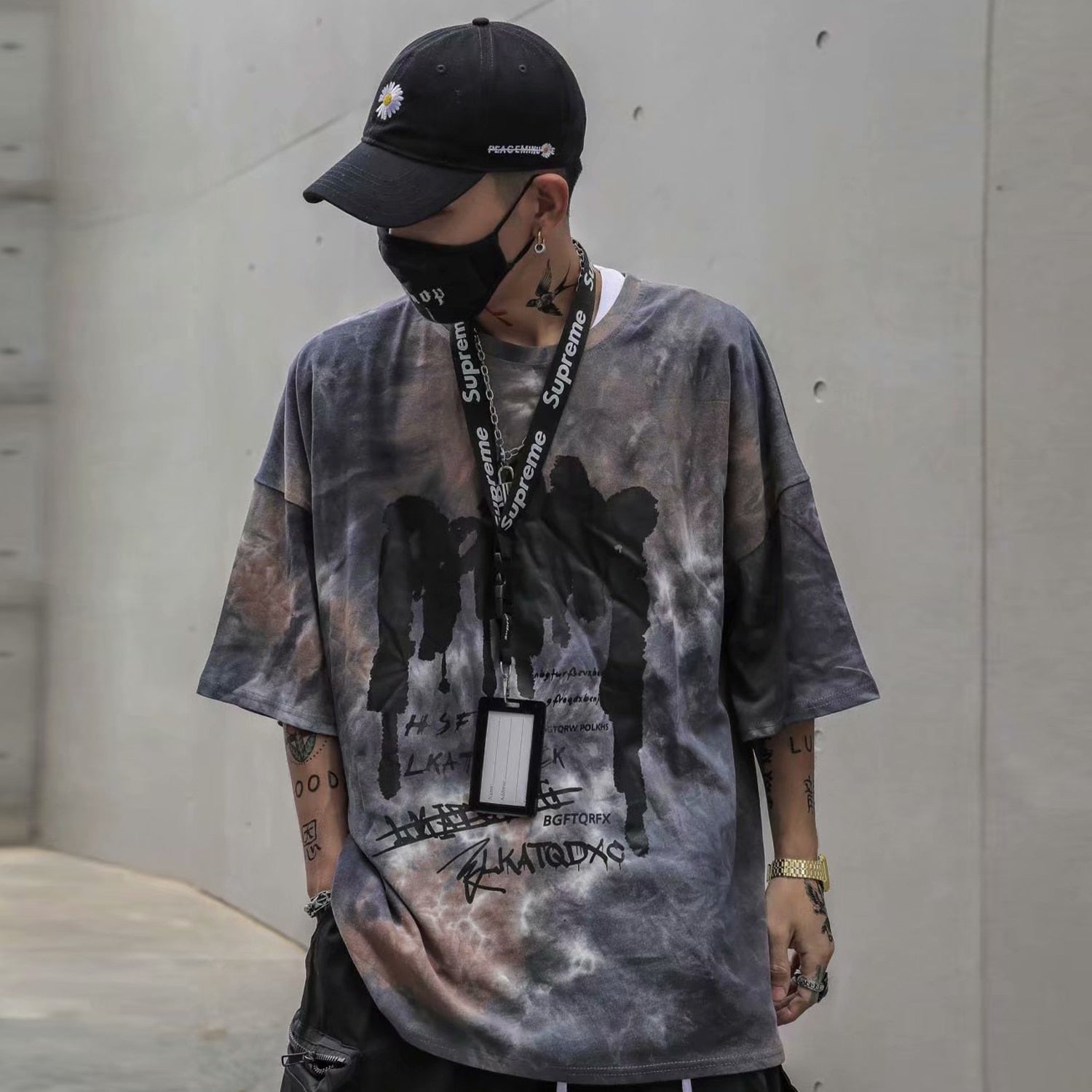 Tie Dye Print T Shirt Men Vintage Casual Cotton Tshirt Male Harajuku Streetwear Short Sleeve Shirts Hip Hop | Vimost Shop.
