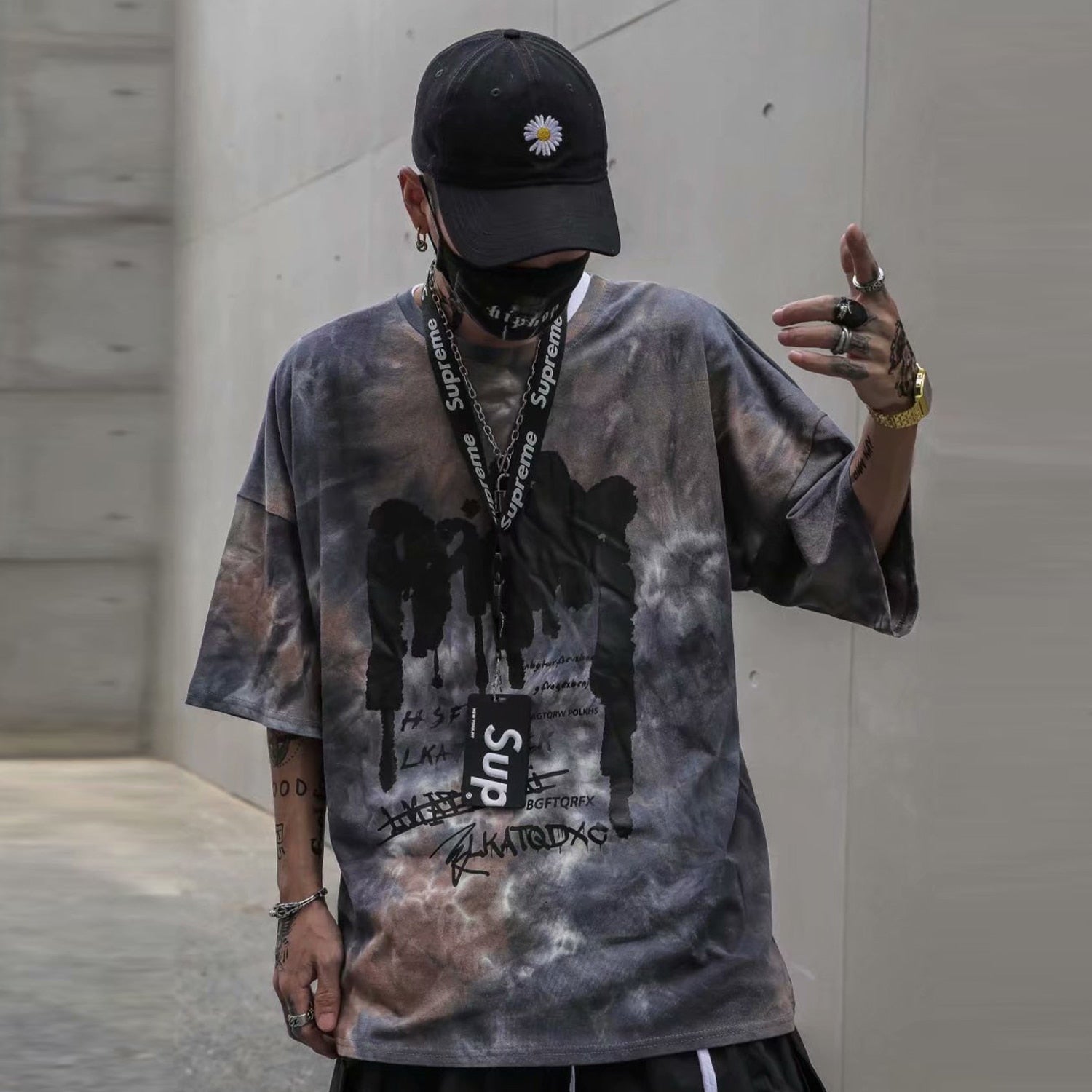 Tie Dye Print T Shirt Men Vintage Casual Cotton Tshirt Male Harajuku Streetwear Short Sleeve Shirts Hip Hop | Vimost Shop.