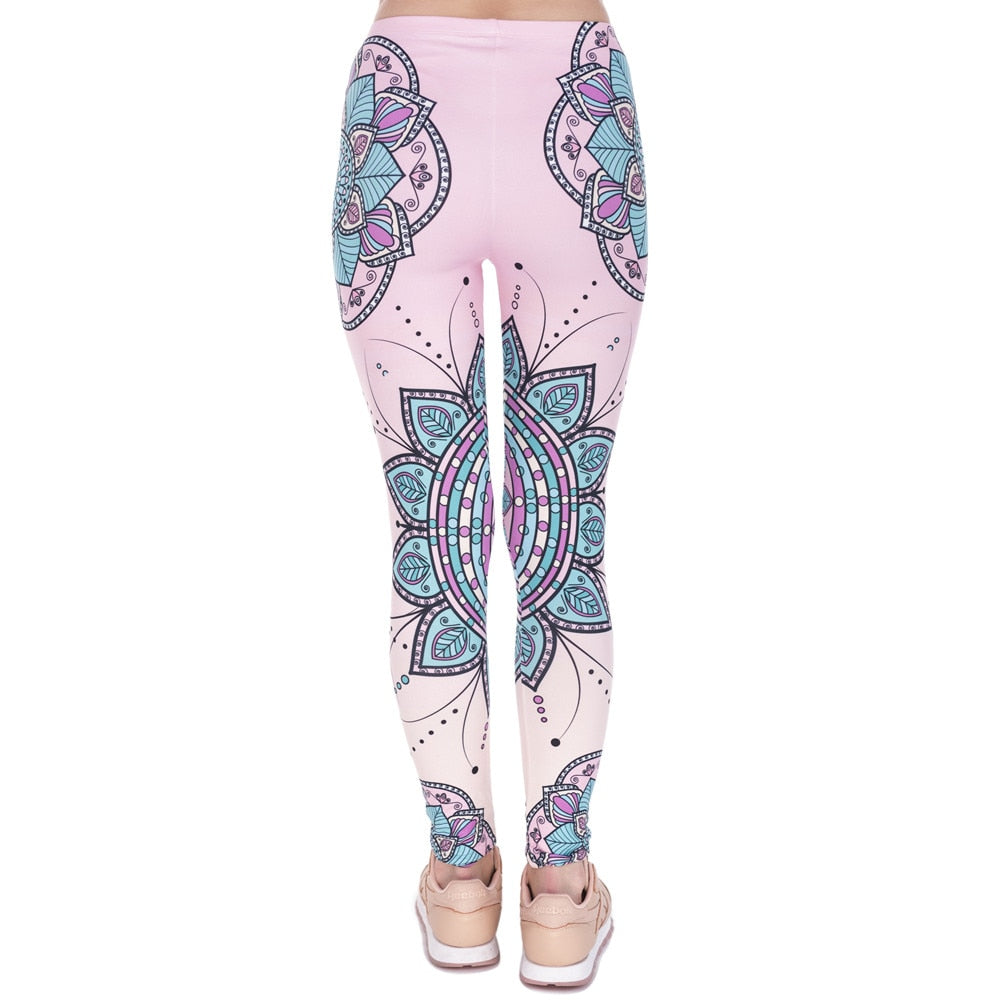 Fashion Women Legins Mandala Flower 3D Printing Legging Silm High Waist Woman Leggings | Vimost Shop.