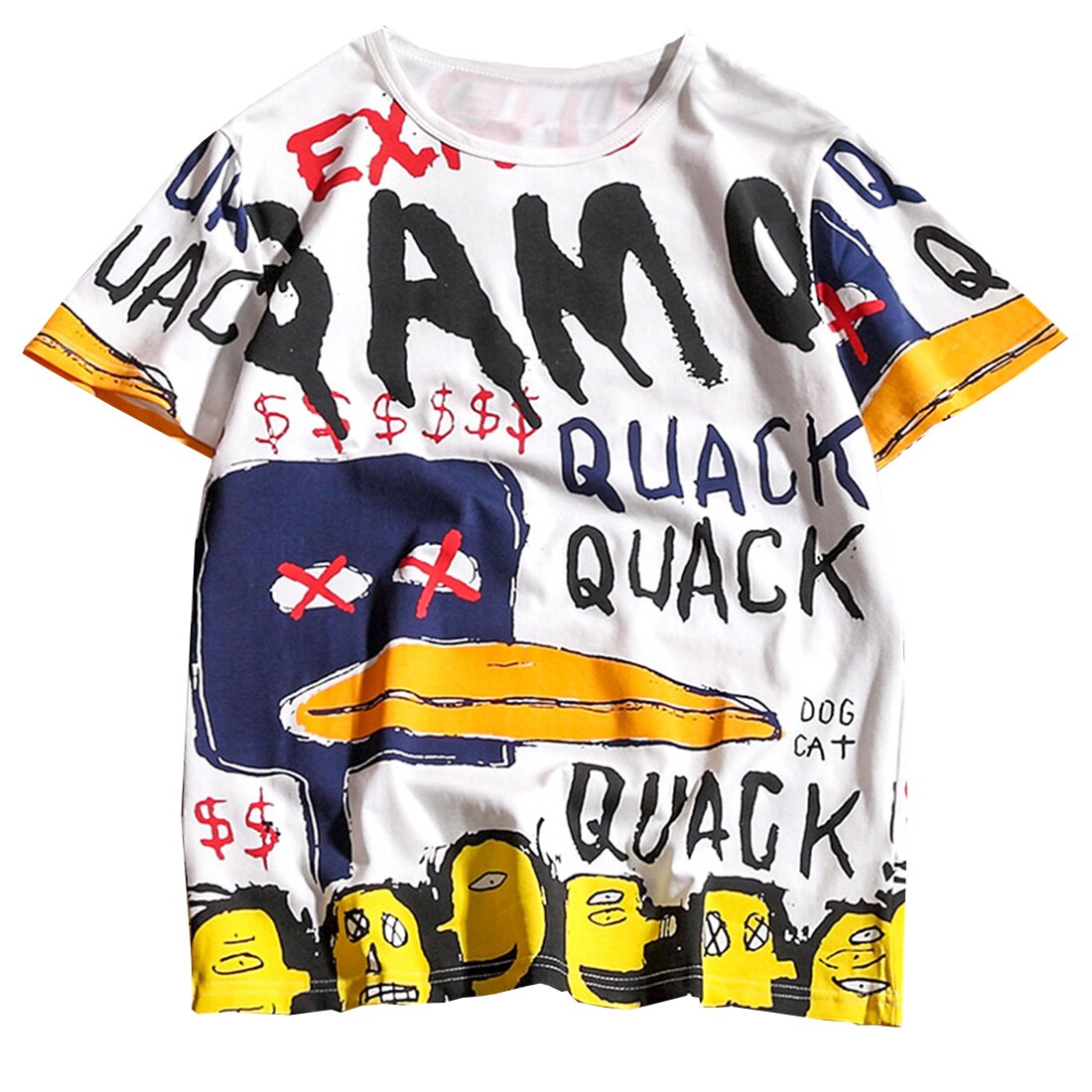 Streetwear T-shirt Men Women Graffiti 3d Print Tops Cotton Harajuku Short Sleeve Skateboard Hip Hop T-shirts | Vimost Shop.