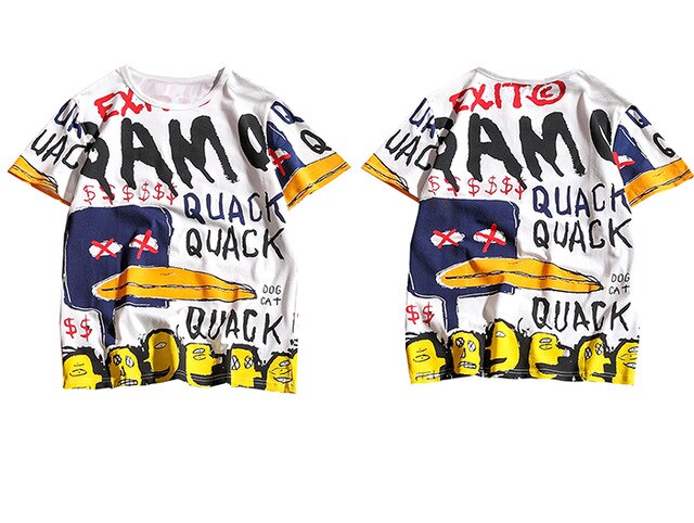 Streetwear T-shirt Men Women Graffiti 3d Print Tops Cotton Harajuku Short Sleeve Skateboard Hip Hop T-shirts | Vimost Shop.