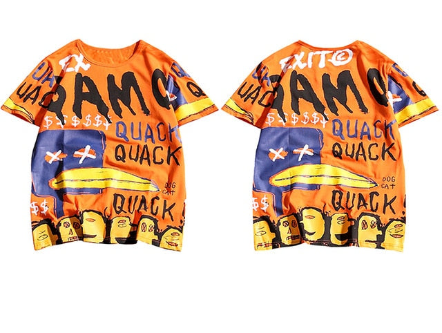 Streetwear T-shirt Men Women Graffiti 3d Print Tops Cotton Harajuku Short Sleeve Skateboard Hip Hop T-shirts | Vimost Shop.