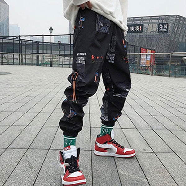 Hip hop Pants Men Loose Joggers Print Streetwear Harem Pants Big Size S-3XL Casual Harajuku Funny Print Ankle length Trousers | Vimost Shop.