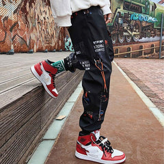 Hip hop Pants Men Loose Joggers Print Streetwear Harem Pants Big Size S-3XL Casual Harajuku Funny Print Ankle length Trousers | Vimost Shop.