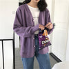 Knitted Cardigan Oversized Sweater Spring Autumn Women Simple Solid Color Bottom Wearing Sweater Fashion For Female