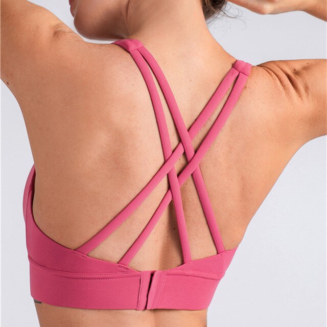 Running Bras Shock-Proof Yoga Tops Heart-shaped Seamless Buckle Beauty Back Fitness Sports Bra Women Gym Crop Top | Vimost Shop.