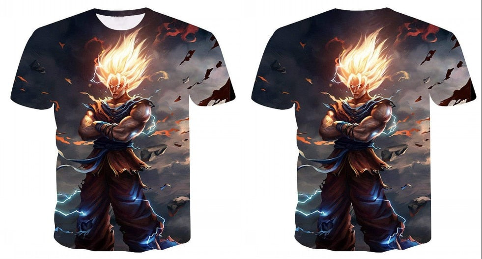 Super Saiyan Ultra Instinct Kids Goku Vegeta Printed Cartoon T-Shirt Top Tees Plus Size | Vimost Shop.