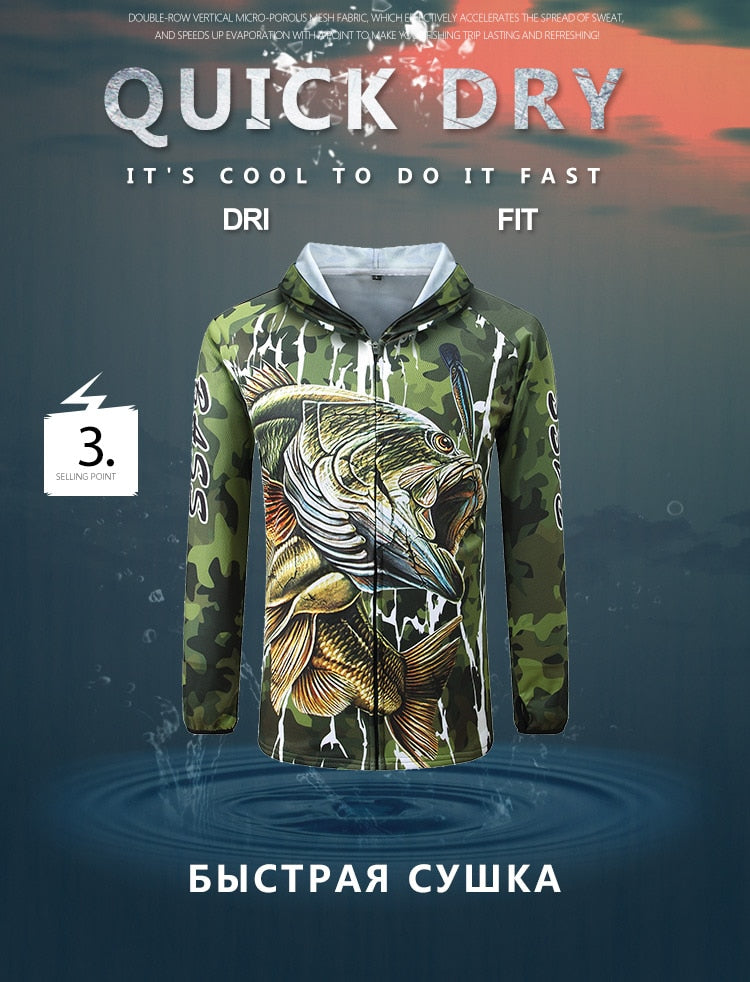 Fishing t Shirts Anti UV Sun Protection Long Sleeve mens Camouflage Fishing Jacket Set Shirt Clothing Clothes Big | Vimost Shop.