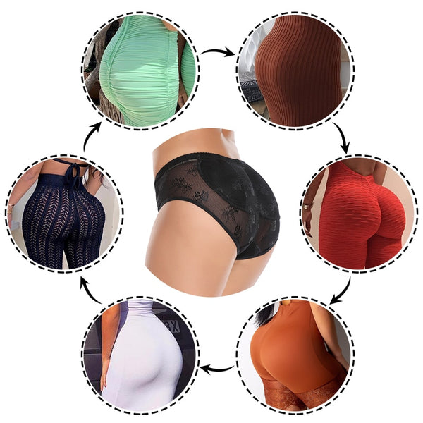 Ass Padded Booty Lifter Body Shaper Hip Enhancer Shapewear Sexy Padding Briefs Push Up Panty Fake Pads Butt Pulling Underwear | Vimost Shop.