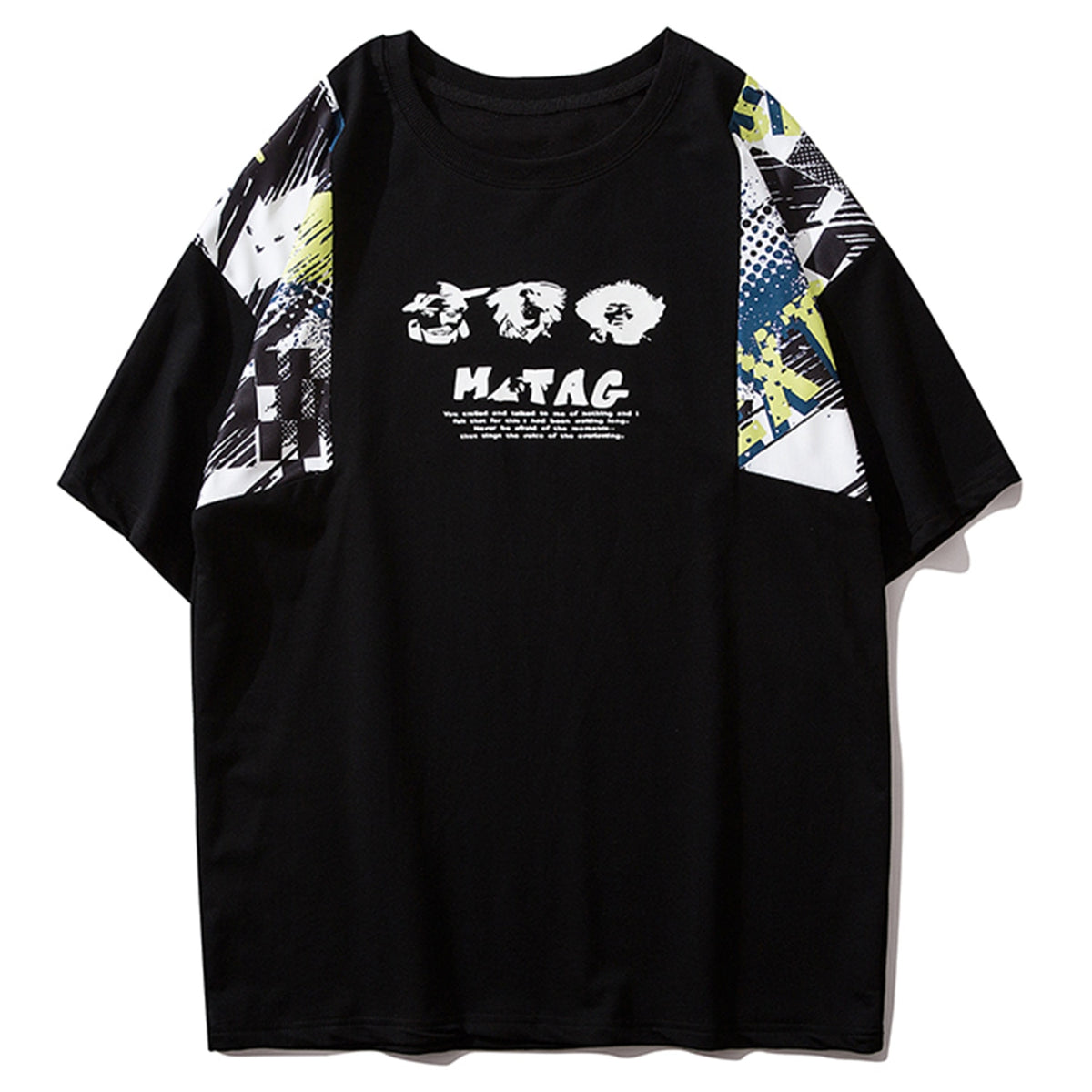 Hip Hop T Shirt Men Harajuku Streetwear Ferocious Bear Print Patchwork Tops Casual Cotton Short Sleeve Tees | Vimost Shop.