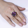Natural Rainbow Mystic Quartz Cocktail Ring 925 Sterling Silver Irregular Gemstone Rings Fine Jewelry for Women | Vimost Shop.