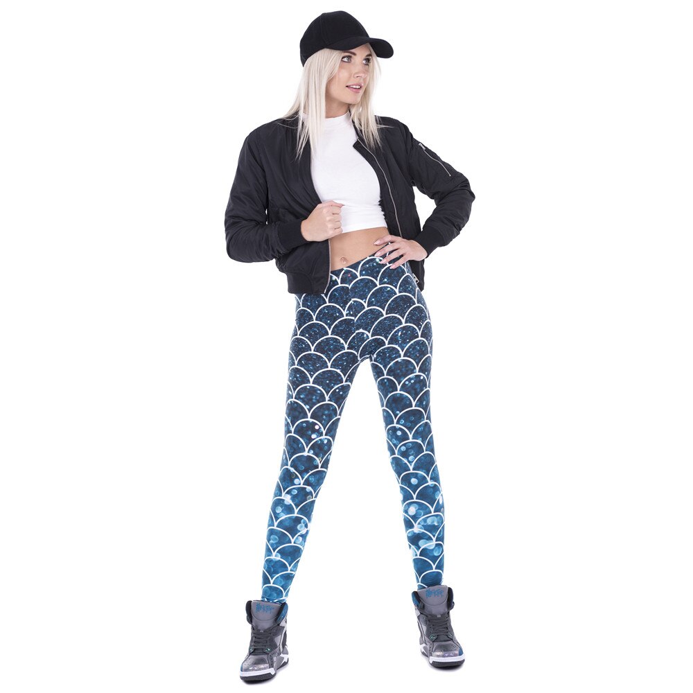Fashion Women Leggings Mermaid Glitter Printed Legging Sexy Silm Fit Legins High Waist Elastic Women Pants 100% Brand New | Vimost Shop.