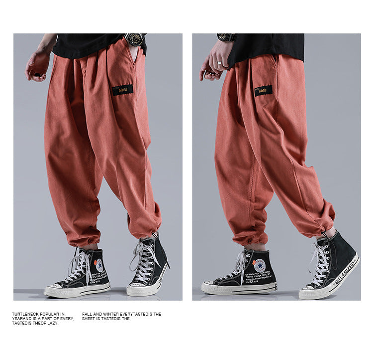 Men Jogger Solid color  Side Pockets Loose Style Men's Sweatpants Fashion Harajuku High Street Casual Pants 5 Colors | Vimost Shop.