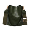 Fashion Pu Leather Big Bag Women's New Crocodile Shoulder Bucket Bag Large Capacity Travel Broadband Ladies Party Messenger Bag | Vimost Shop.