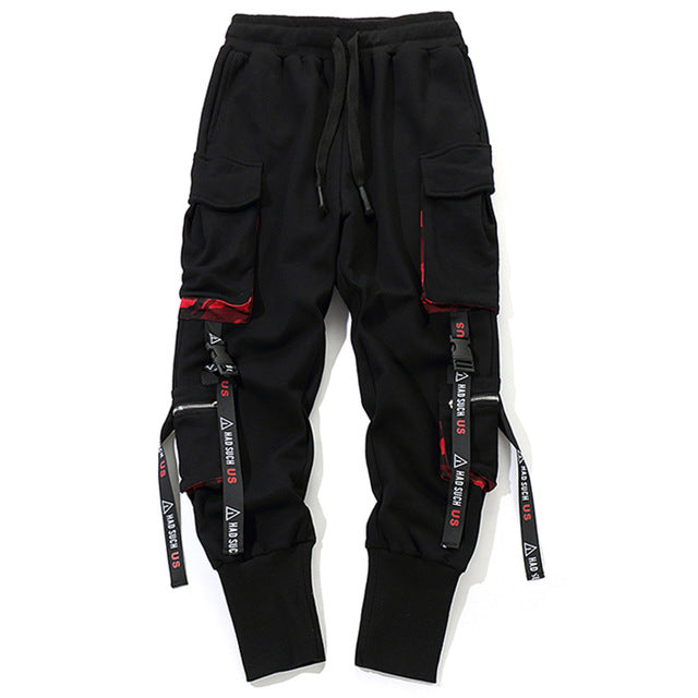 Ribbons Pockets Harem Pants Men Streetwear Autumn Winter Sweatpants Hip Hop Joggers Slim Men Pencil Pants | Vimost Shop.