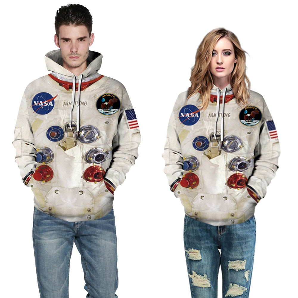 3D Armstrong Space Suite Hoodies Men/Women Casual Spacesuit | Vimost Shop.
