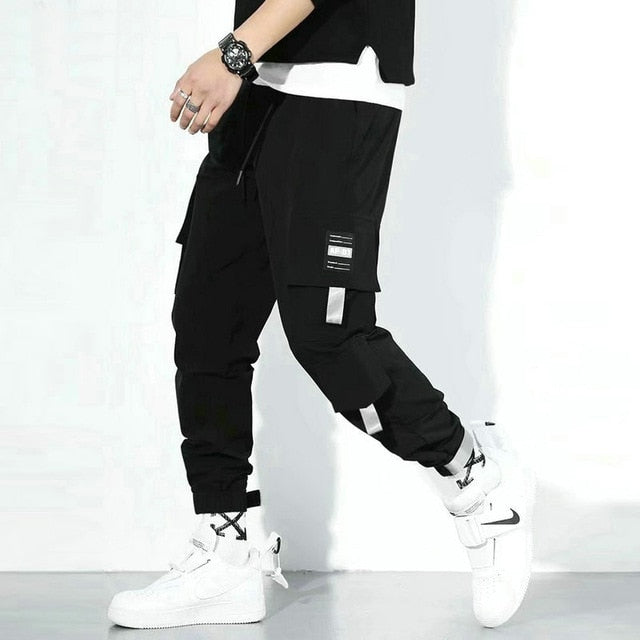 Spring Summer Mens Harem Pants Streetwear Jogger Multi-pocket Ribbons Trousers Men Hip Hop Sweatpants Trousers | Vimost Shop.