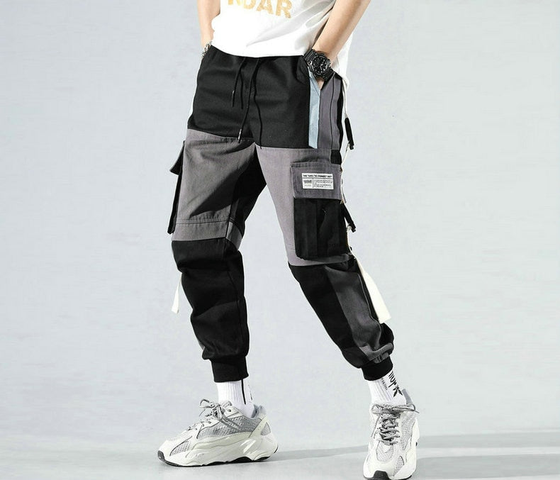Spring Summer Mens Harem Pants Streetwear Jogger Multi-pocket Ribbons Trousers Men Hip Hop Sweatpants Trousers | Vimost Shop.