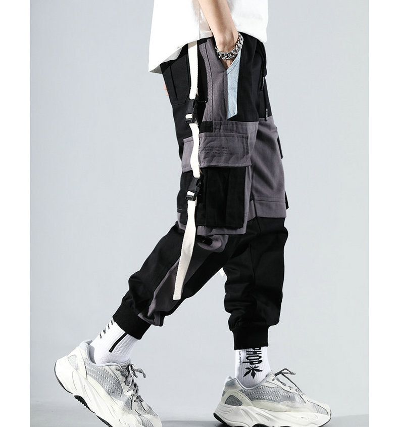Spring Summer Mens Harem Pants Streetwear Jogger Multi-pocket Ribbons Trousers Men Hip Hop Sweatpants Trousers | Vimost Shop.