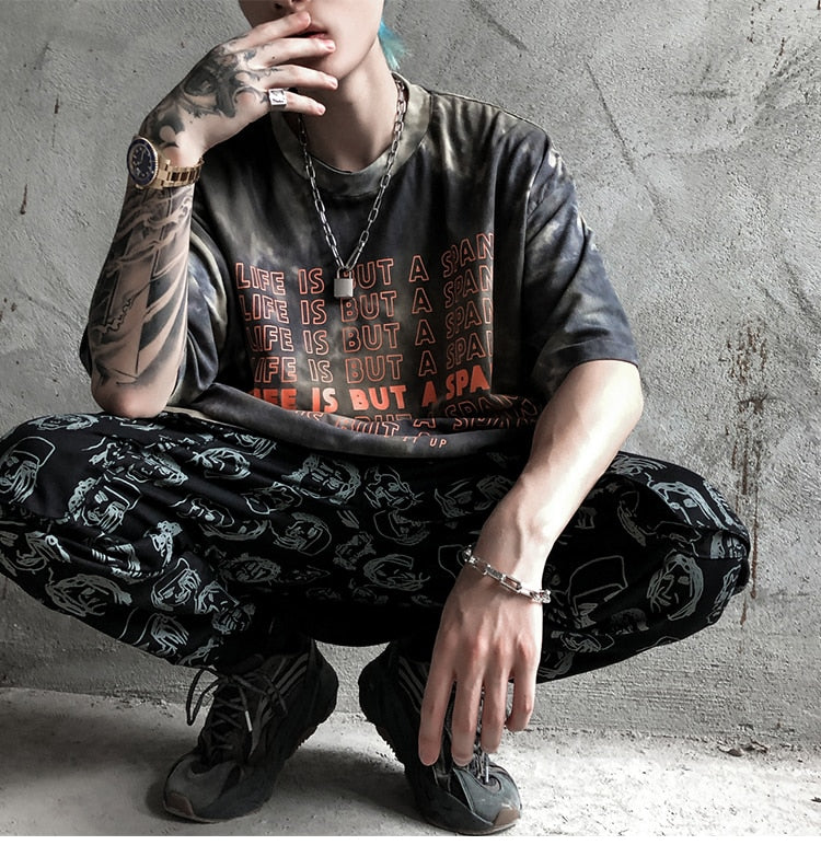 Hip Hop Tops Tees Men Casual Vintage Tshirts Summer Streetwear Pullover Couple Wear T-shirts Print Cotton | Vimost Shop.