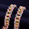 20mm Heavy Colorful Zircon Miami Cuban Necklace Choker Men's Hip hop Jewelry Gold Color CUBAN Chain 16" 18" 20" | Vimost Shop.