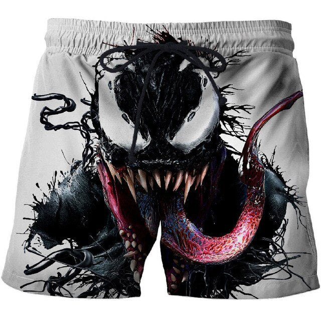3d Printed Venom Shorts for Men Women Summer Beach Shorts Cool Short Trousers Comfortable Streetwear Unisex | Vimost Shop.