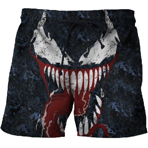 3d Printed Venom Shorts for Men Women Summer Beach Shorts Cool Short Trousers Comfortable Streetwear Unisex | Vimost Shop.
