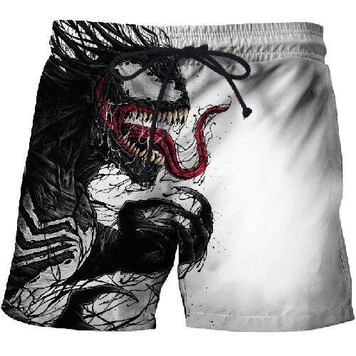 3d Printed Venom Shorts for Men Women Summer Beach Shorts Cool Short Trousers Comfortable Streetwear Unisex | Vimost Shop.