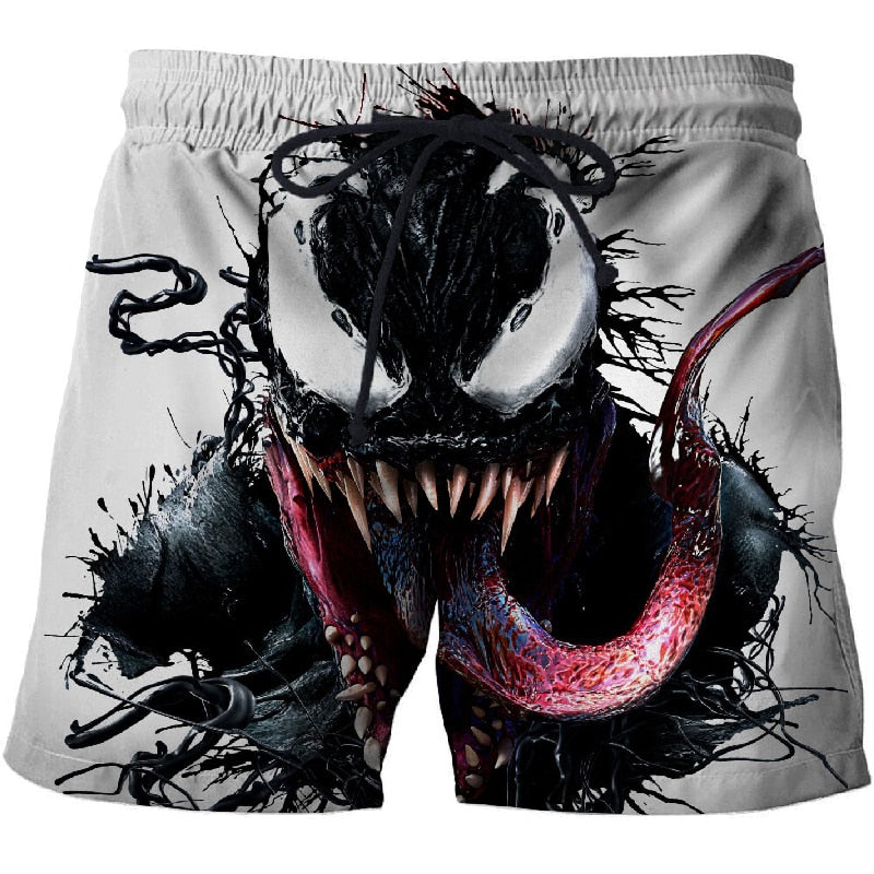 3d Printed Venom Shorts for Men Women Summer Beach Shorts Cool Short Trousers Comfortable Streetwear Unisex | Vimost Shop.