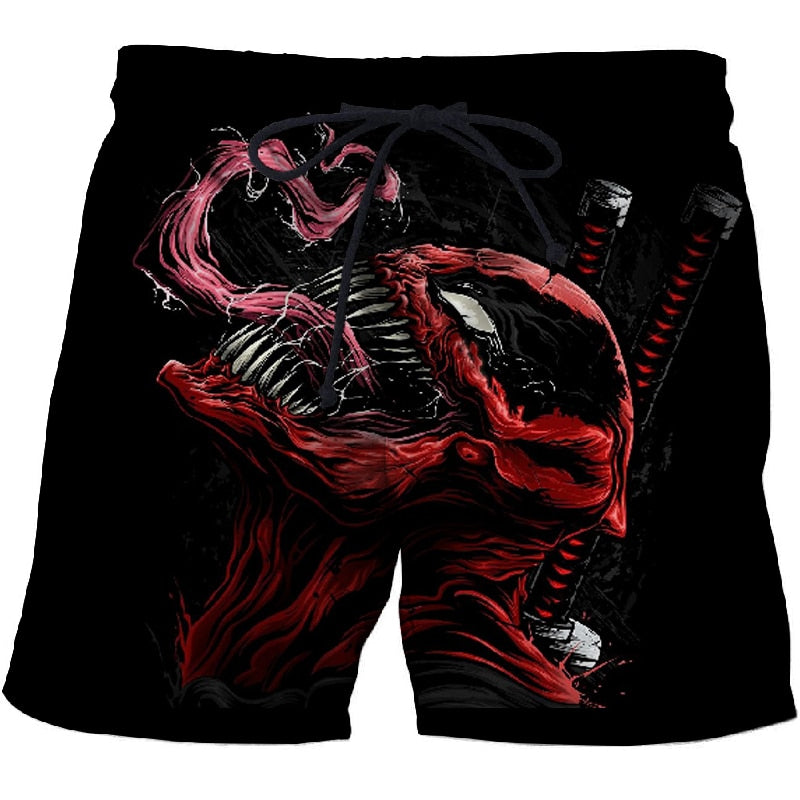 3d Printed Venom Shorts for Men Women Summer Beach Shorts Cool Short Trousers Comfortable Streetwear Unisex | Vimost Shop.
