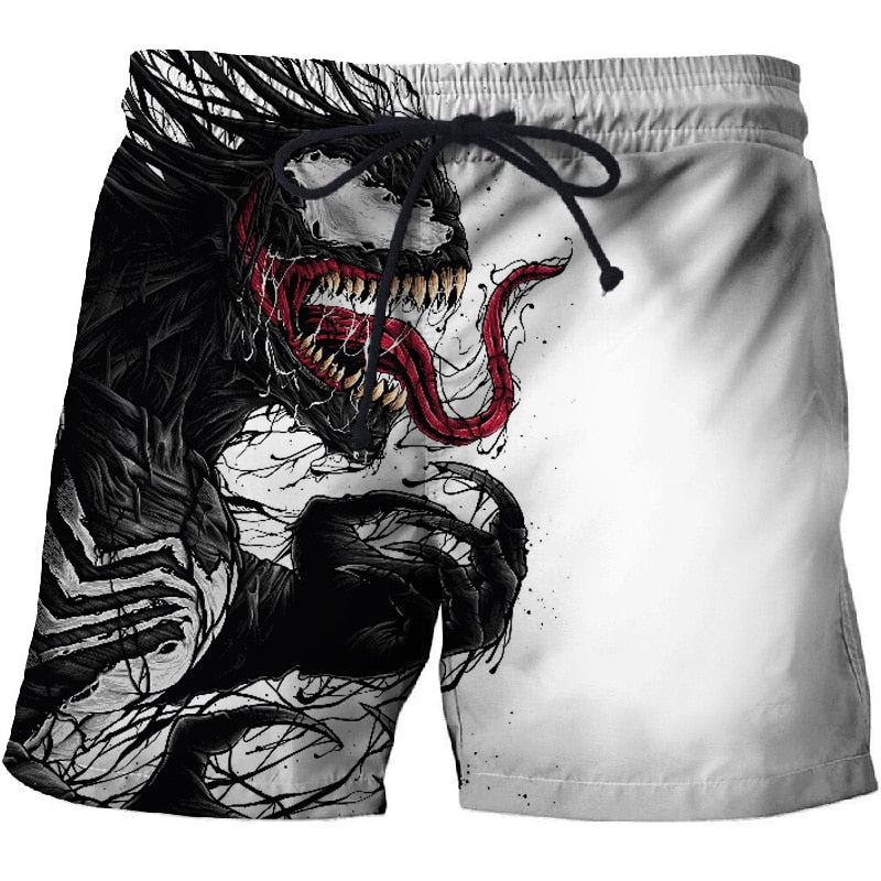3d Printed Venom Shorts for Men Women Summer Beach Shorts Cool Short Trousers Comfortable Streetwear Unisex | Vimost Shop.