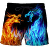 Yellow flame Printed Summer Beach Shorts Men Casual Board Shorts Plage Quick Dry Shorts Swimwear DropShip | Vimost Shop.