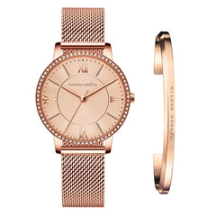 1 Set Watch &amp; Bracelet Women  Japan Quartz Rhinestone Wristwatches Top Brand Luxury Fashion Casual Ladies Watches