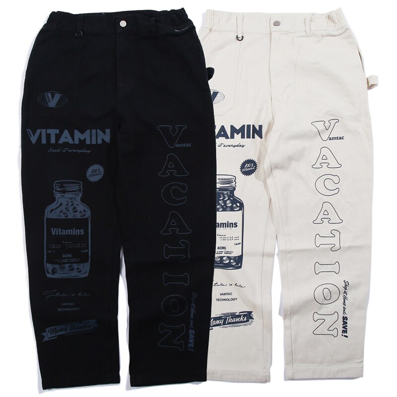 Men High Street Elastic Waist Fashion Baggy Hip Hop Style Men Streetwear | Vimost Shop.