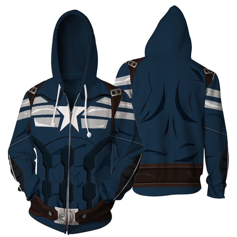 Superhero Iron Man Spiderman Clothes Mens Hoodies Zipper Sweatshirt 3D Peter Parker Miles Morales Hoodie Jackets Casual Coats | Vimost Shop.