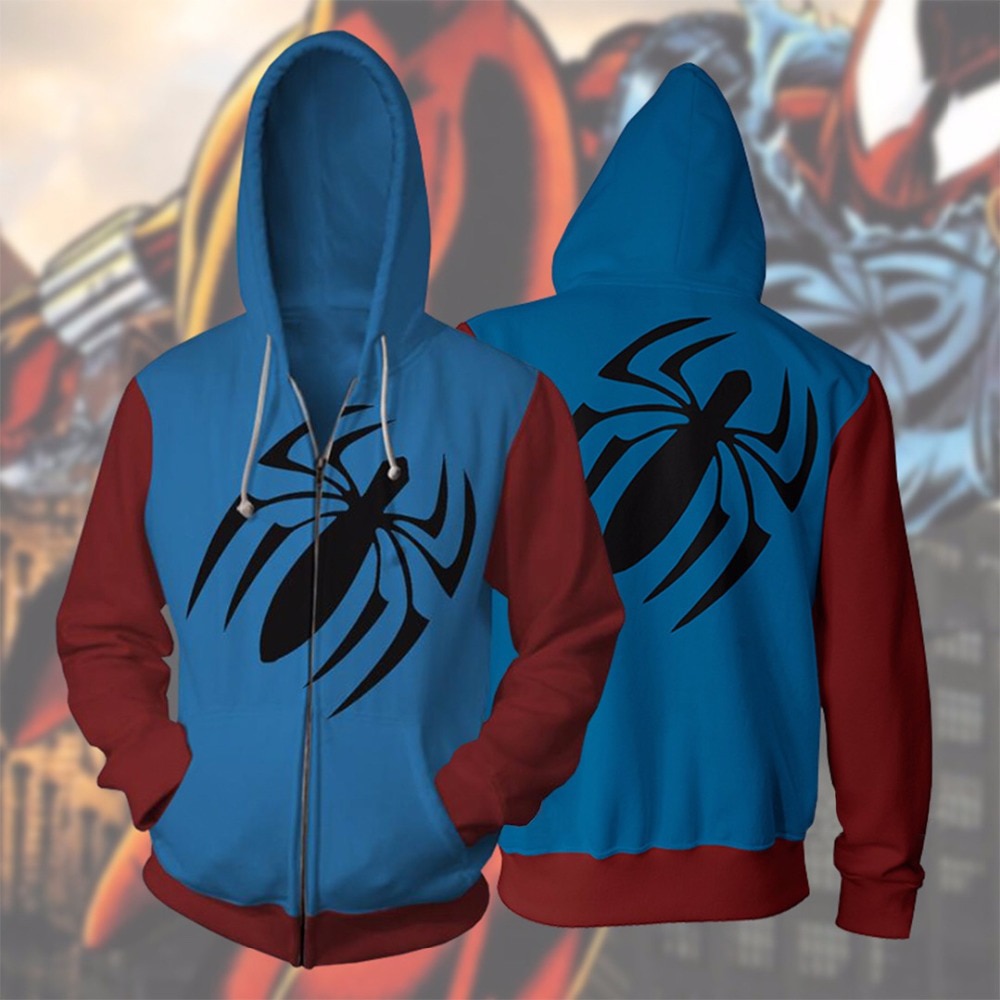Superhero Iron Man Spiderman Clothes Mens Hoodies Zipper Sweatshirt 3D Peter Parker Miles Morales Hoodie Jackets Casual Coats | Vimost Shop.