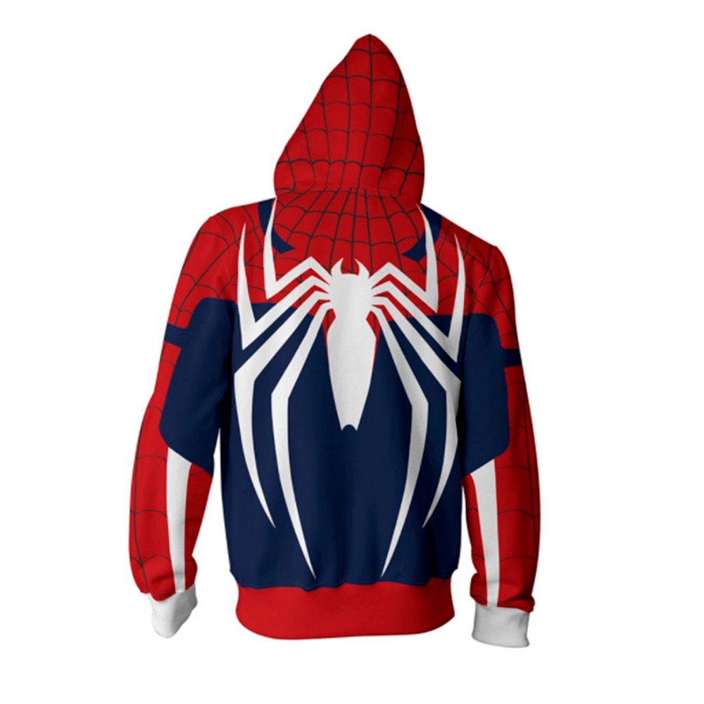 Superhero Iron Man Spiderman Clothes Mens Hoodies Zipper Sweatshirt 3D Peter Parker Miles Morales Hoodie Jackets Casual Coats | Vimost Shop.