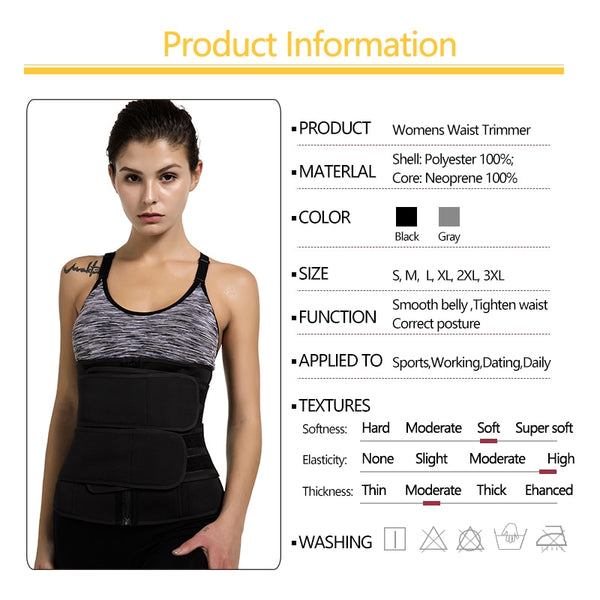 Steel Boned Waist Corset Trainer Sauna Sweat Sport Girdle Cintas Modeladora Women Weight Loss Lumbar Shaper Workout Trimmer Belt | Vimost Shop.