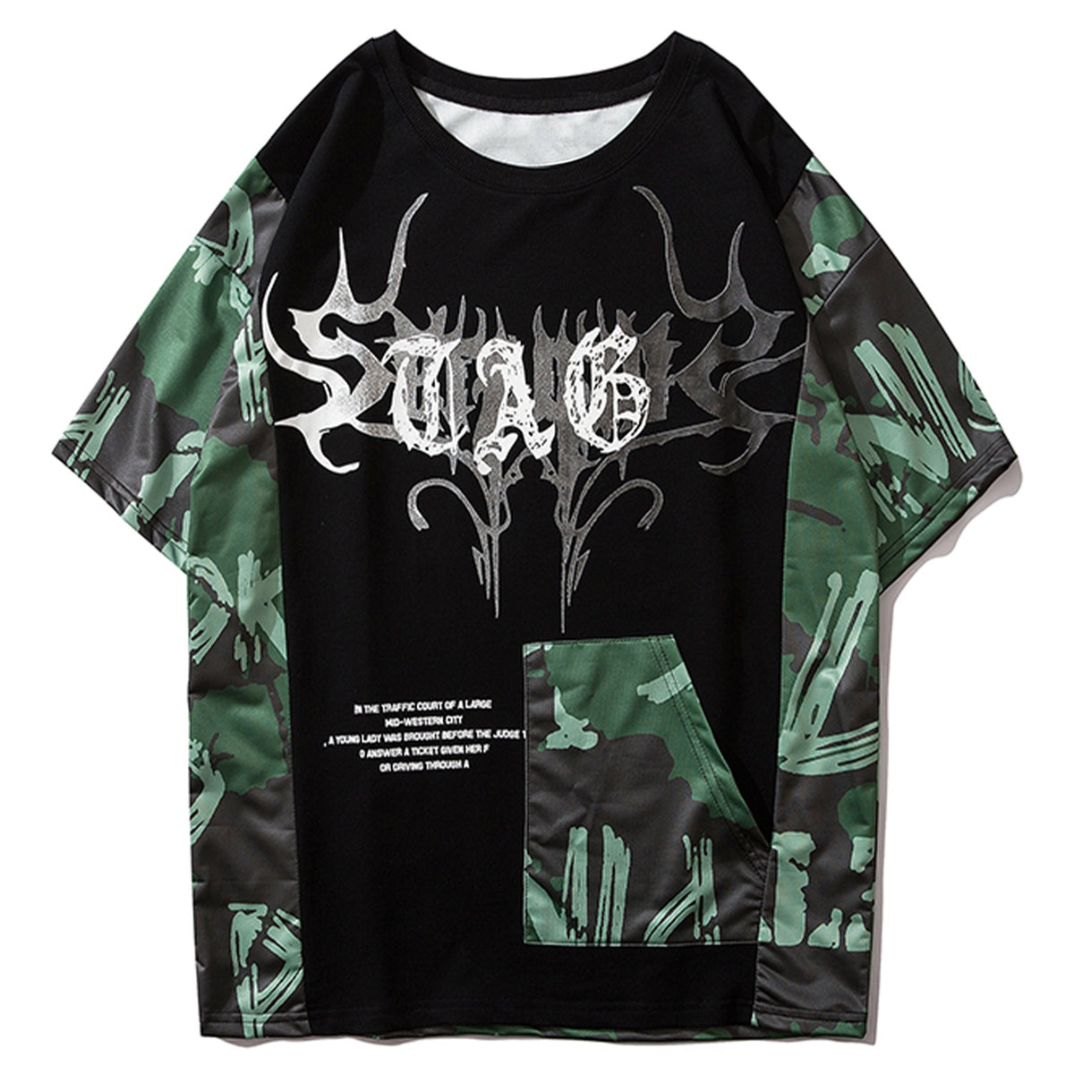 Hip Hop Color Block Character Print Mens T Shirt Harajuku Streetwear Tops Fashion Casual Cotton Short Sleeve | Vimost Shop.