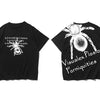 Hip Hop T Shirt Men Spider Letter Printed Dark Tshirt Fashion Summer Loose Casual Tops Oversized Streetwear | Vimost Shop.