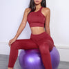 High Waist 2 Piece Fitness Set Women New Seamless Leggings Push Up Yoga Suit Woman Gym Running Sportswear For Ladies | Vimost Shop.