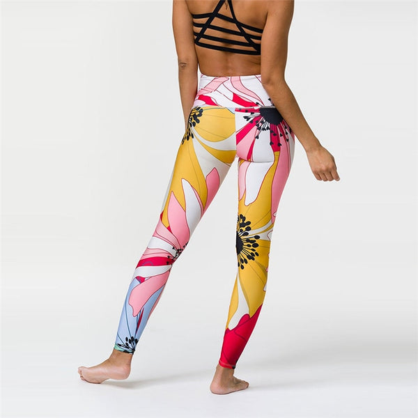 Floral Woman Sportwear Yoga Set Seamless Gym Suit Crop Top Bra Elastic High Waist Yoga Pant Leggings Outfit Fitness Clothing | Vimost Shop.