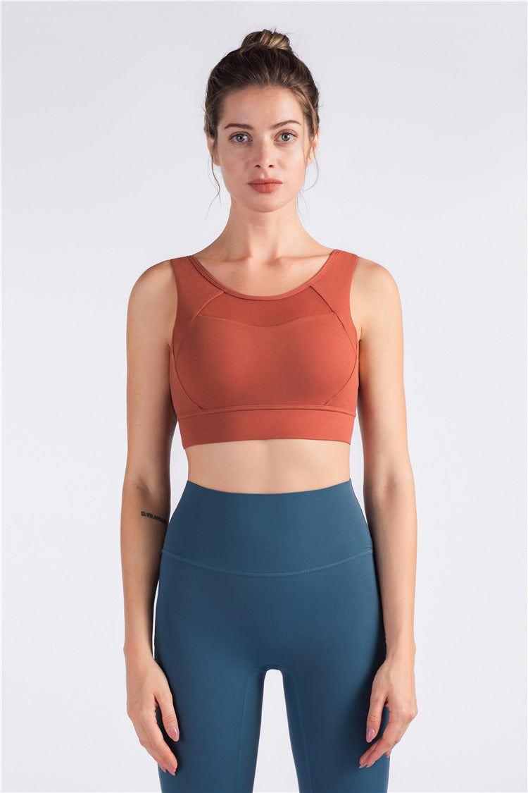 Nude Yoga Sports Underwear Female Flower Bud Chest Seamless Buckle Running Shock-Resistant Sports Brassiere | Vimost Shop.