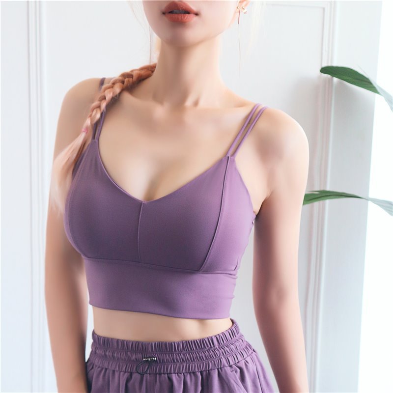 Sports Bra Women Fitness Top Seamless Yoga Bra Double Straps Running Yoga Gym Crop Top Women Push Up Sports Bra High Impact | Vimost Shop.