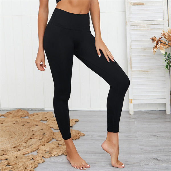 Women Seamless Rib Stretch Yoga Pants Active Squat Leggings | Vimost Shop.