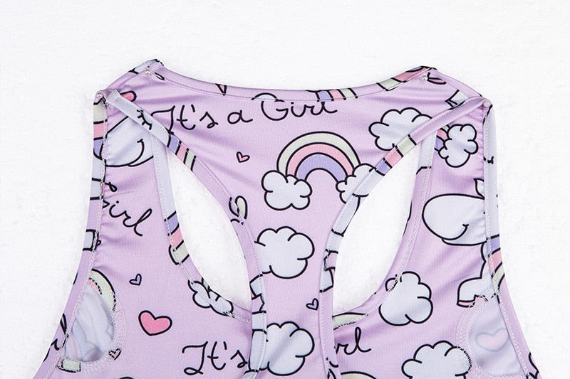 2PCS Cartoon Yoga Set Women's Sport Bra&Pants Suit Sportswear Pink Top Yoga Leggings Fitness Sports Clothing | Vimost Shop.